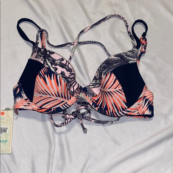 Maaji Seashells Night Bikini Top Sz M - Picture 3 of 9